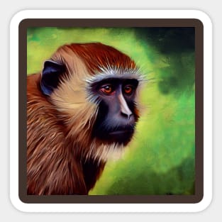 Monkey Portrait . Sticker